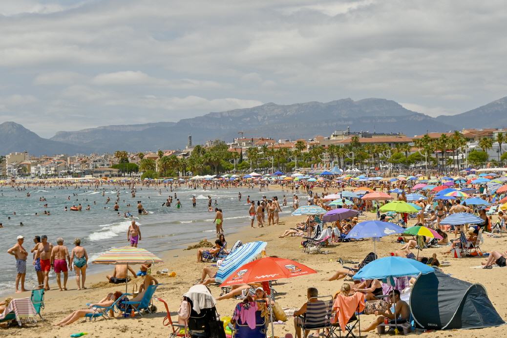 En la playa de Cambrils